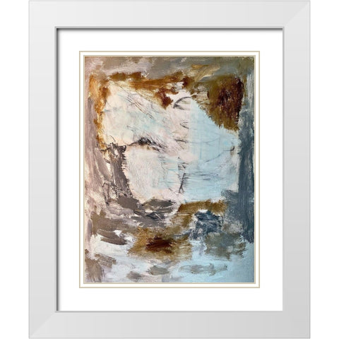Suspicious Apparition White Modern Wood Framed Art Print with Double Matting by Spina, Phyllis