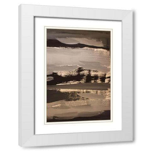 Silent Edge White Modern Wood Framed Art Print with Double Matting by Spina, Phyllis