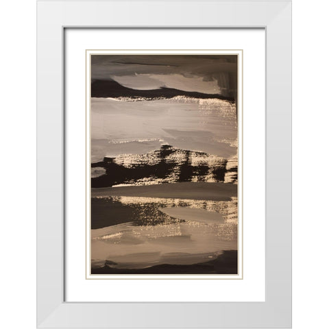Silent Edge White Modern Wood Framed Art Print with Double Matting by Spina, Phyllis