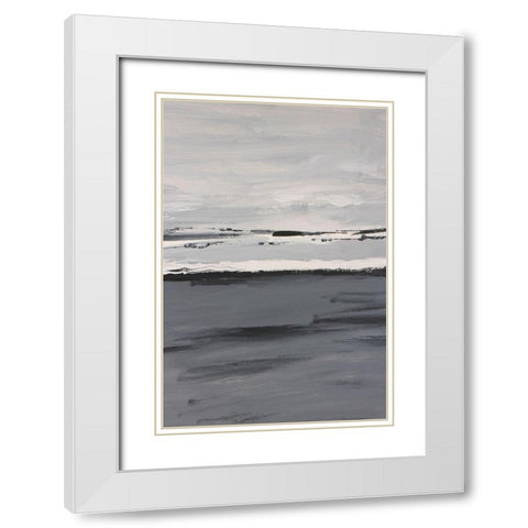 Intuitive View White Modern Wood Framed Art Print with Double Matting by Spina, Phyllis