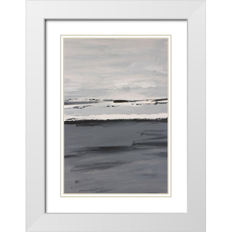 Intuitive View White Modern Wood Framed Art Print with Double Matting by Spina, Phyllis
