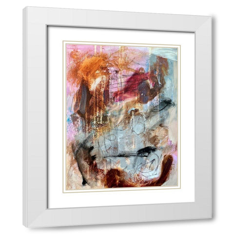 Light Aquarium White Modern Wood Framed Art Print with Double Matting by Spina, Phyllis