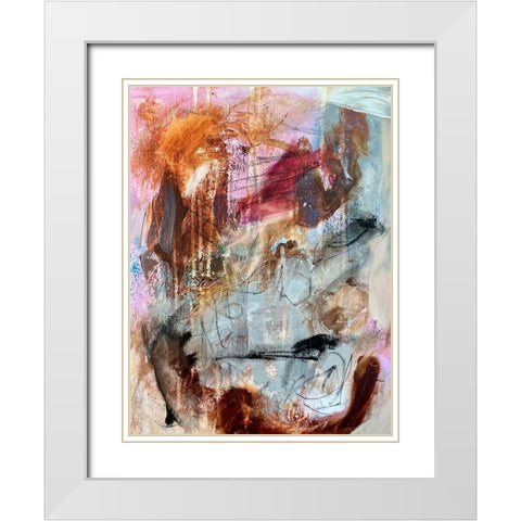 Light Aquarium White Modern Wood Framed Art Print with Double Matting by Spina, Phyllis