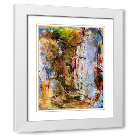 Shaded Walls White Modern Wood Framed Art Print with Double Matting by Spina, Phyllis