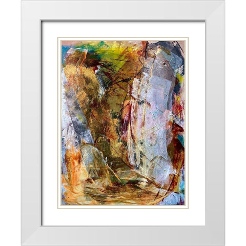 Shaded Walls White Modern Wood Framed Art Print with Double Matting by Spina, Phyllis