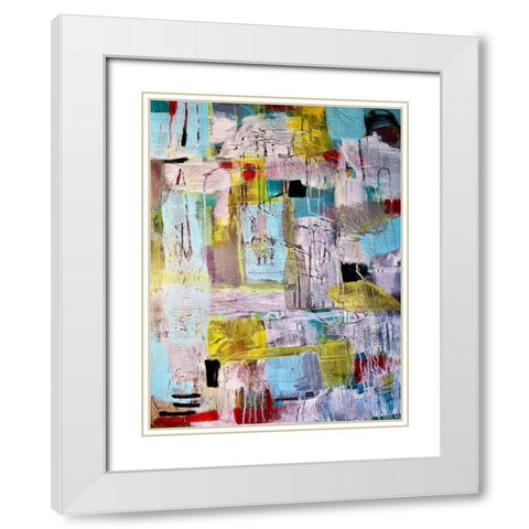 Dry Patterns White Modern Wood Framed Art Print with Double Matting by Spina, Phyllis