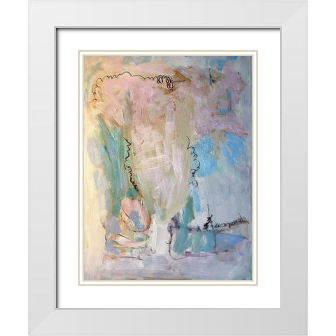 Modern Reflection White Modern Wood Framed Art Print with Double Matting by Spina, Phyllis