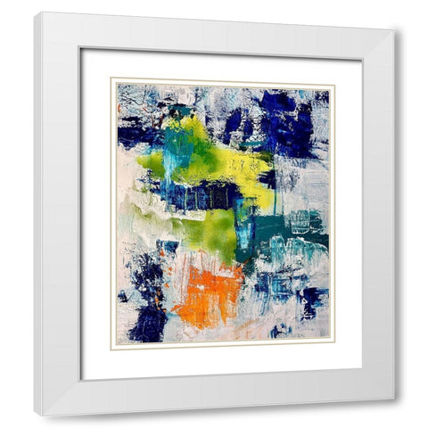 Happy Thoughts White Modern Wood Framed Art Print with Double Matting by Spina, Phyllis
