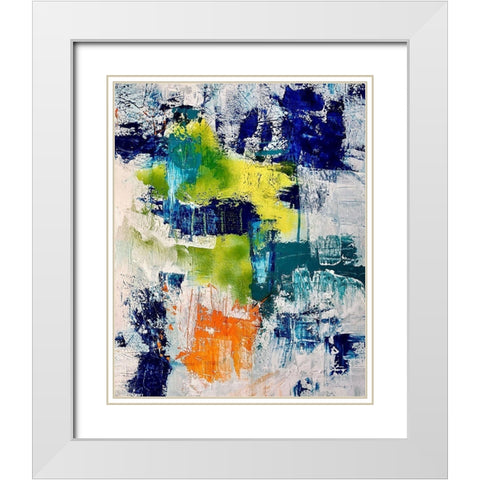 Happy Thoughts White Modern Wood Framed Art Print with Double Matting by Spina, Phyllis