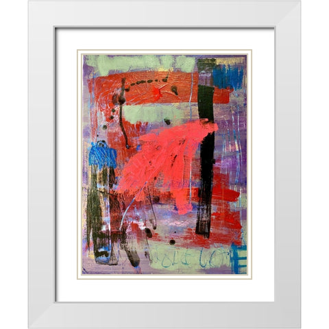 Love Language White Modern Wood Framed Art Print with Double Matting by Spina, Phyllis