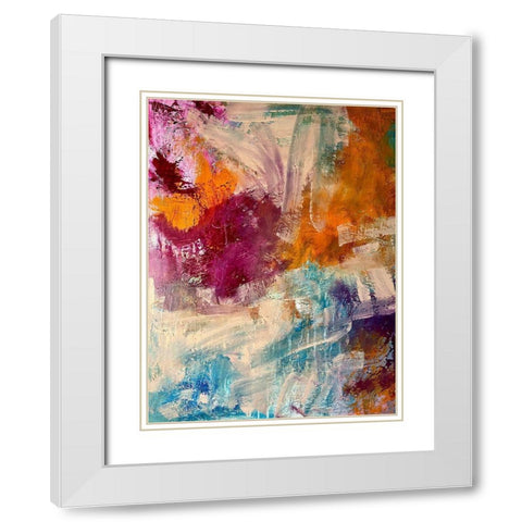 Noise White Modern Wood Framed Art Print with Double Matting by Spina, Phyllis