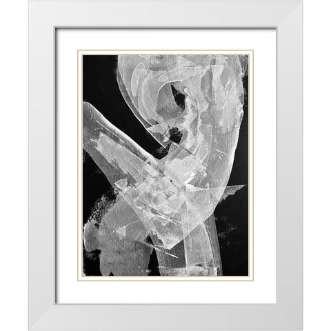 Degenerated Movement White Modern Wood Framed Art Print with Double Matting by Spina, Phyllis