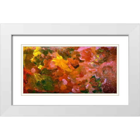 Writing on the Wall White Modern Wood Framed Art Print with Double Matting by Spina, Phyllis