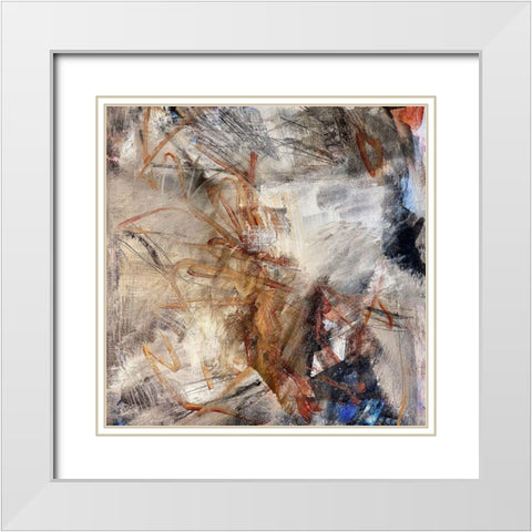 In The Past White Modern Wood Framed Art Print with Double Matting by Spina, Phyllis