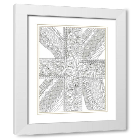 Eternal Cross White Modern Wood Framed Art Print with Double Matting by Varacek, Pam