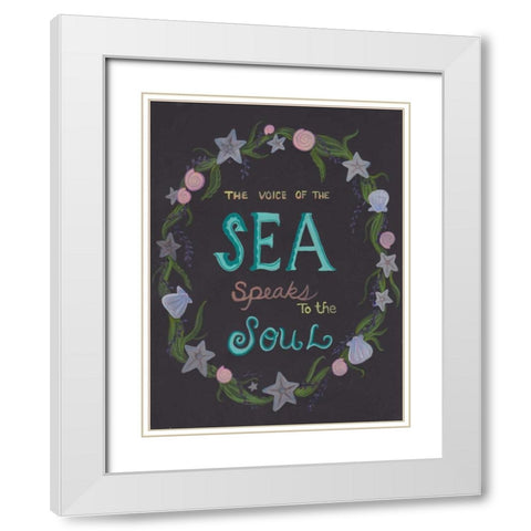 Sea Soul White Modern Wood Framed Art Print with Double Matting by Varacek, Pam