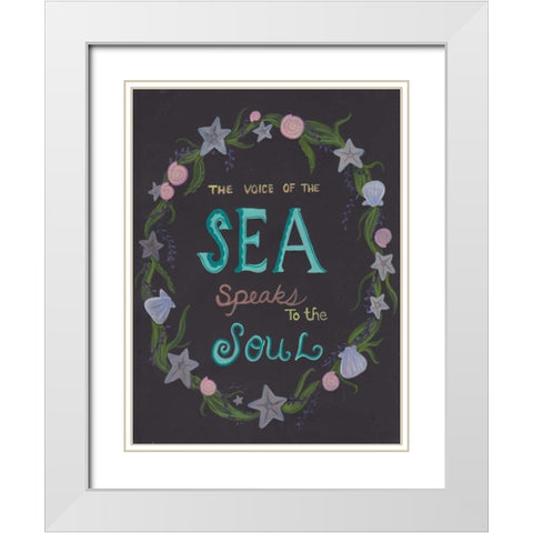 Sea Soul White Modern Wood Framed Art Print with Double Matting by Varacek, Pam