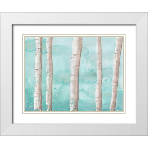 Through The Trees White Modern Wood Framed Art Print with Double Matting by Varacek, Pam