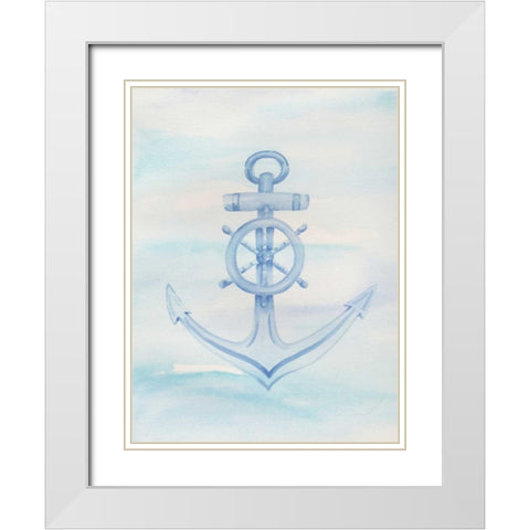 Coastal Anchor 1 White Modern Wood Framed Art Print with Double Matting by Varacek, Pam