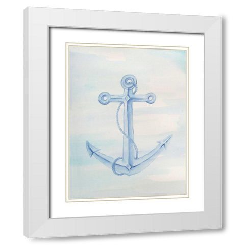 Coastal Anchor 2 White Modern Wood Framed Art Print with Double Matting by Varacek, Pam