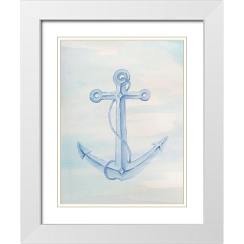 Coastal Anchor 2 White Modern Wood Framed Art Print with Double Matting by Varacek, Pam