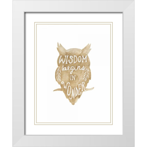 Wonder Begins White Modern Wood Framed Art Print with Double Matting by Varacek, Pam