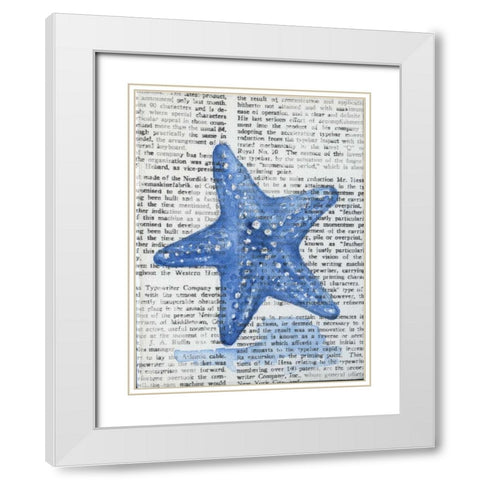 Written Starfish White Modern Wood Framed Art Print with Double Matting by Varacek, Pam