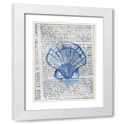 Written Seashell White Modern Wood Framed Art Print with Double Matting by Varacek, Pam