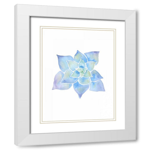 Inspiring Lotus White Modern Wood Framed Art Print with Double Matting by Varacek, Pam