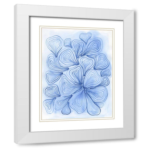 Heart Ripples White Modern Wood Framed Art Print with Double Matting by Varacek, Pam