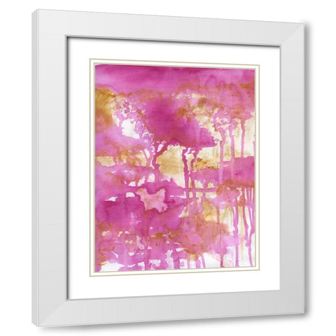 Crimson Forest White Modern Wood Framed Art Print with Double Matting by Varacek, Pam
