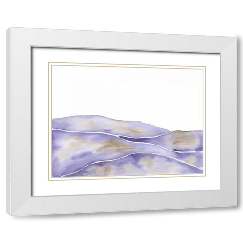 Lavender Seas 1 White Modern Wood Framed Art Print with Double Matting by Varacek, Pam