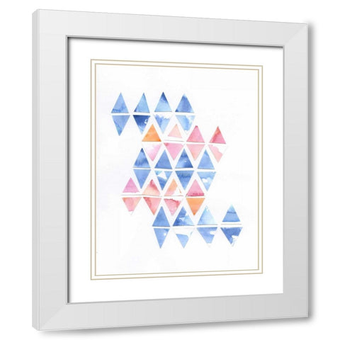 Diamond Cluster 2 White Modern Wood Framed Art Print with Double Matting by Varacek, Pam