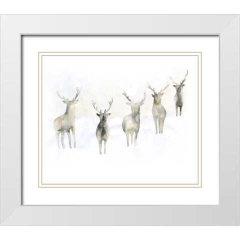 Strength Of The Pack White Modern Wood Framed Art Print with Double Matting by Varacek, Pam