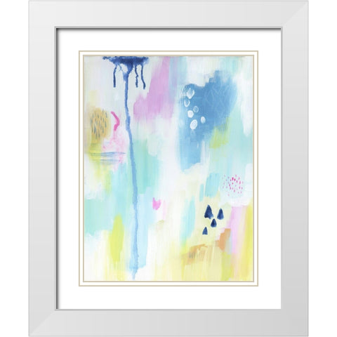 Energetic Assumption 1 White Modern Wood Framed Art Print with Double Matting by Varacek, Pam