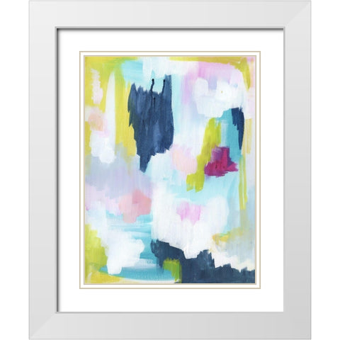 Energetic Assumption 2 White Modern Wood Framed Art Print with Double Matting by Varacek, Pam