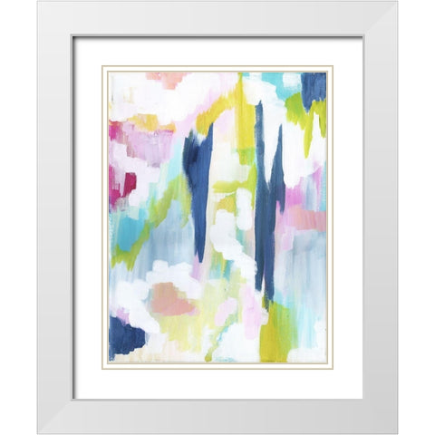 Energetic Assumption 3 White Modern Wood Framed Art Print with Double Matting by Varacek, Pam