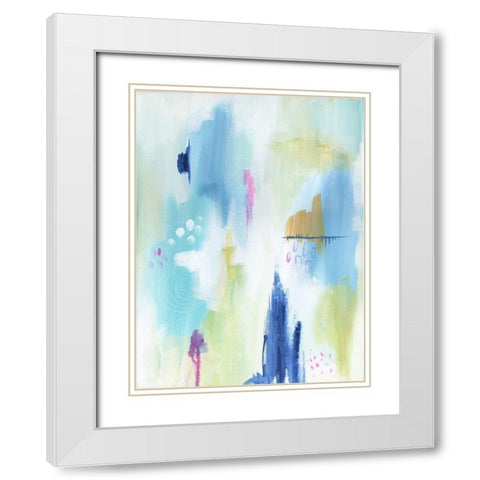 Energetic Assumption 5 White Modern Wood Framed Art Print with Double Matting by Varacek, Pam