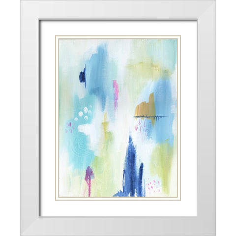 Energetic Assumption 5 White Modern Wood Framed Art Print with Double Matting by Varacek, Pam