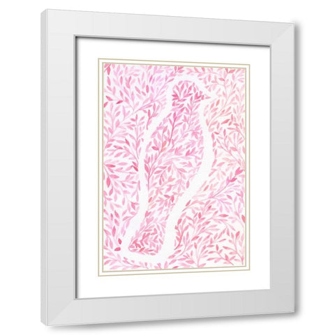 Feathered Camouflage White Modern Wood Framed Art Print with Double Matting by Varacek, Pam