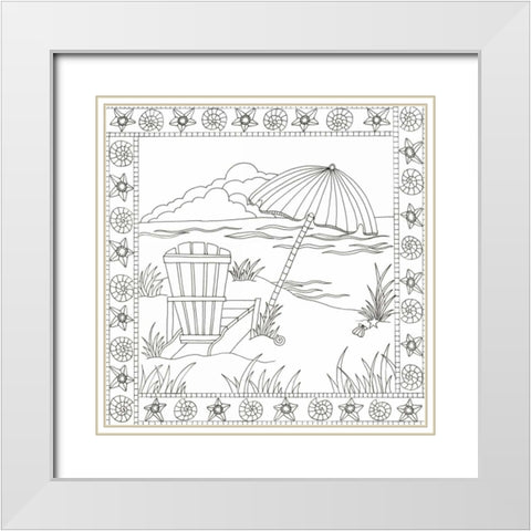 Summers Day White Modern Wood Framed Art Print with Double Matting by Varacek, Pam