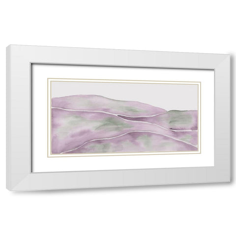 Lavender Seas 1 White Modern Wood Framed Art Print with Double Matting by Varacek, Pam