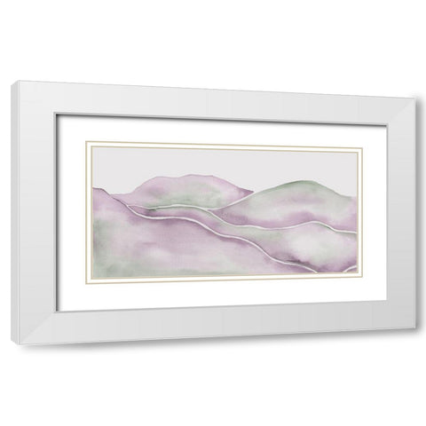 Lavender Seas 2 White Modern Wood Framed Art Print with Double Matting by Varacek, Pam