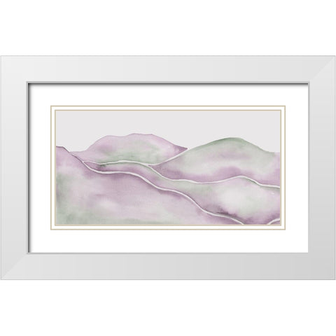 Lavender Seas 2 White Modern Wood Framed Art Print with Double Matting by Varacek, Pam