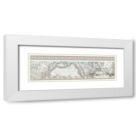 Paris Collage Global Panel White Modern Wood Framed Art Print with Double Matting by Allen, Candace