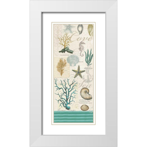 New Beachcomber Coastal White Modern Wood Framed Art Print with Double Matting by Lula Bijoux and Company