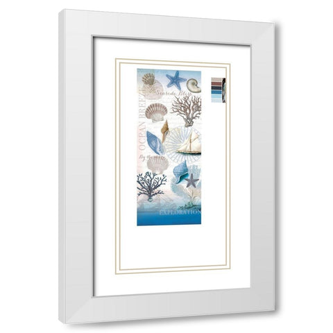By The Seashore White Modern Wood Framed Art Print with Double Matting by Allen, Candace