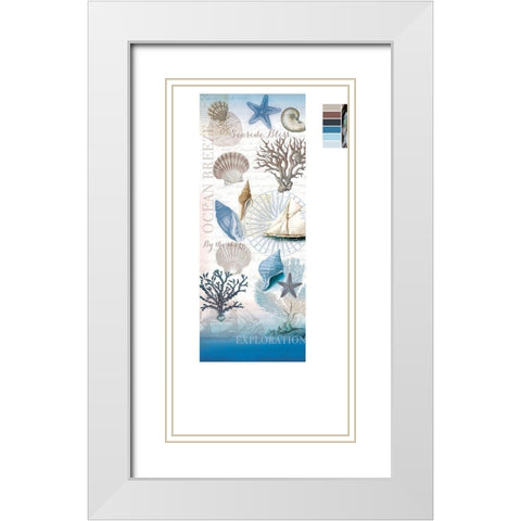 By The Seashore White Modern Wood Framed Art Print with Double Matting by Allen, Candace
