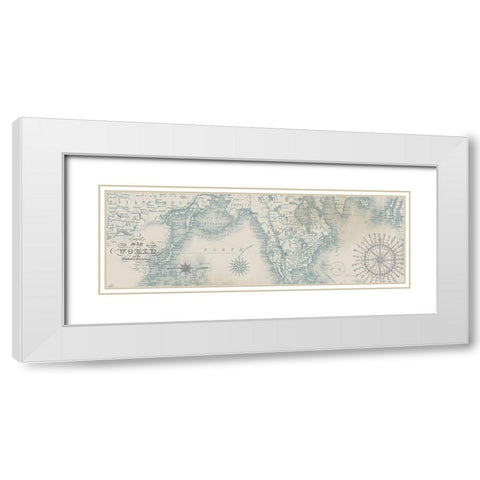 Vintage Maps 3 White Modern Wood Framed Art Print with Double Matting by Allen, Candace