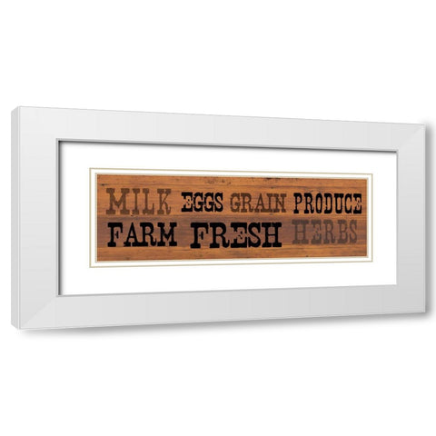 Farm Fresh 2 White Modern Wood Framed Art Print with Double Matting by Lula Bijoux And Company